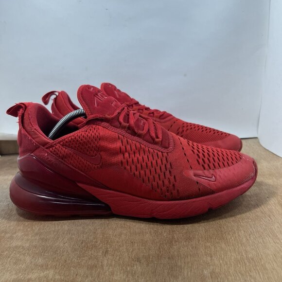 Nike Air Max 270 Men Size 12 University Red CV7544-600 Mesh Low Top Sneaker